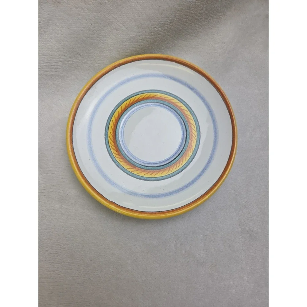 Deruta Cup & Saucer Floral Made In‎ Italy Marked Ceramica Espresso Demitasse 4